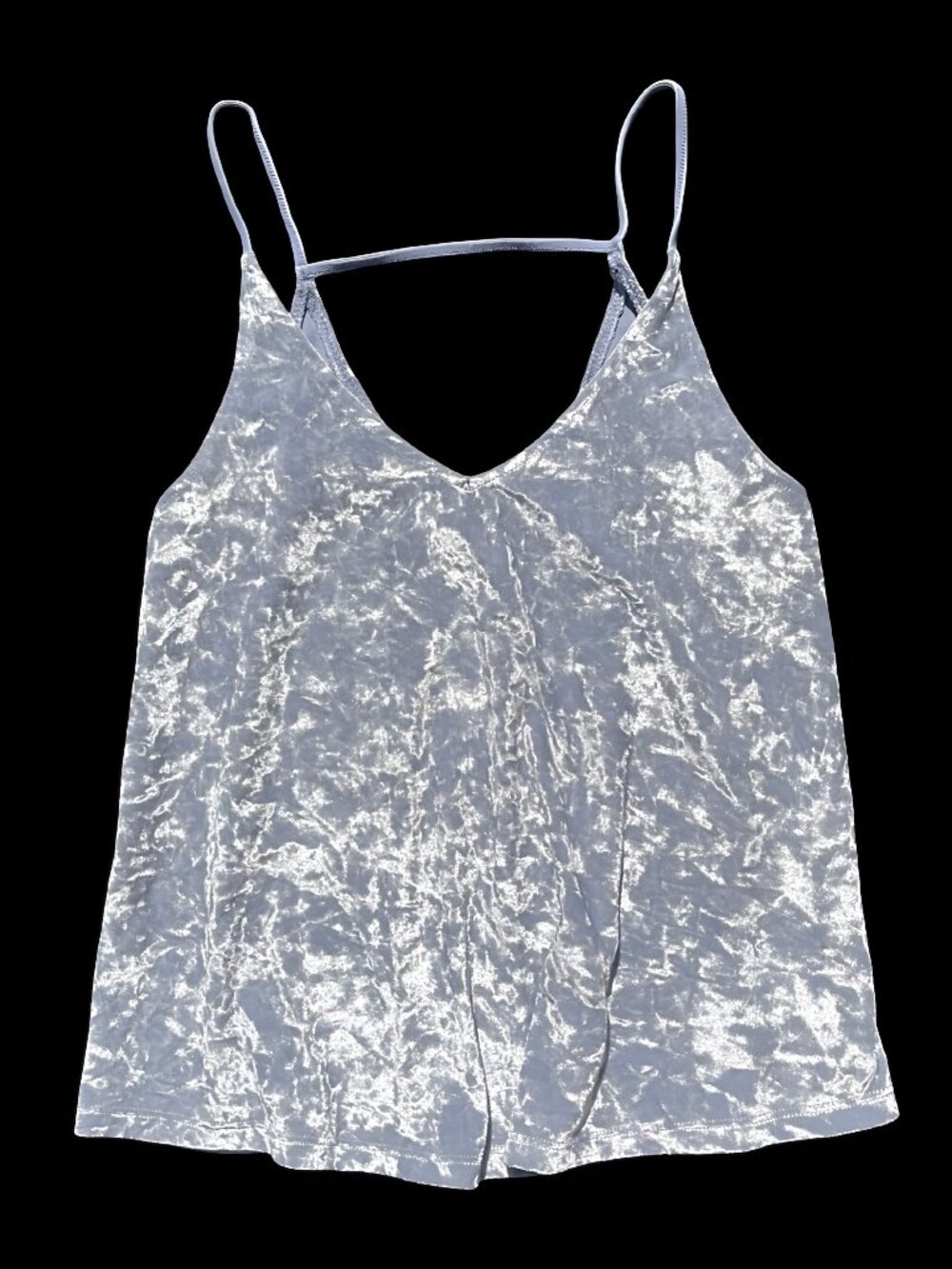 American Eagle Outfitters Size XS Gray Velvet Texture Tank Top